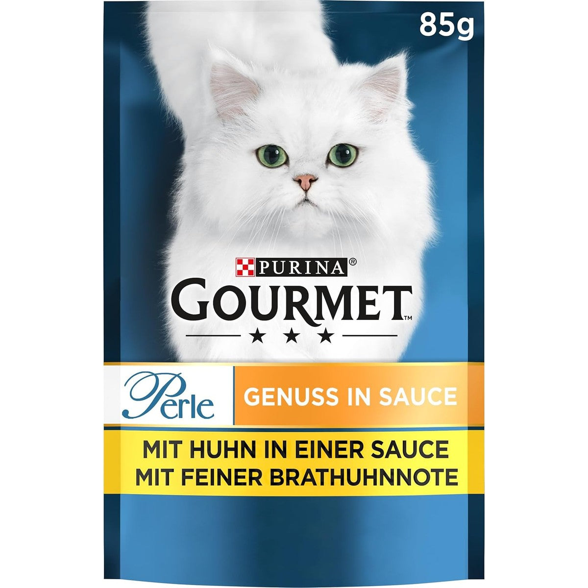 GOURMET Perle Genuss in saus, kattenvoer nat, met kip, 26 x 85 g – Gourmet