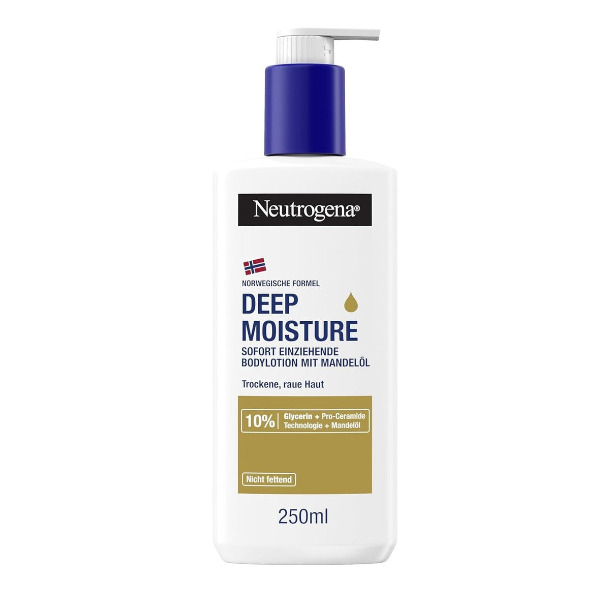 Neutrogena Deep Moisture Bodylotion amandelolie 250 ml – Neutrogena