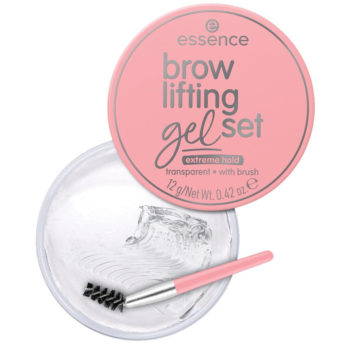 Essence Brow lifting gelset, transparante wenkbrauwgel met gelachtige textuur, langdurige grip, veganistische cosmetica zonder parfum, met borstelapplicator, 12 g | Met gelachtige textuur, langdurige grip, veganistische cosmetica zonder – Essence Cosmetics