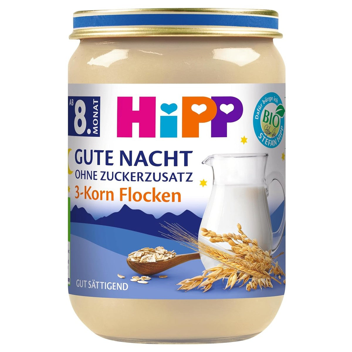 HiPP Biologische melkpap Gute Nacht 3-korrelvlokken 6 x 190 g – HiPP