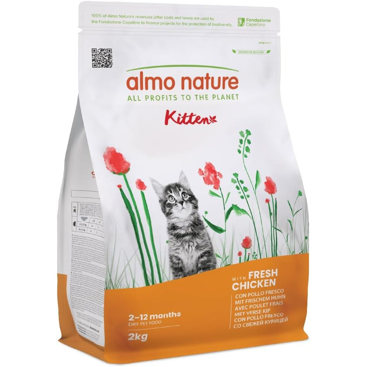 almo nature Holistic Kitten Droogvoer voor kattenjongens, kip en rijst, voor alle rassen, 2 kg – almo nature