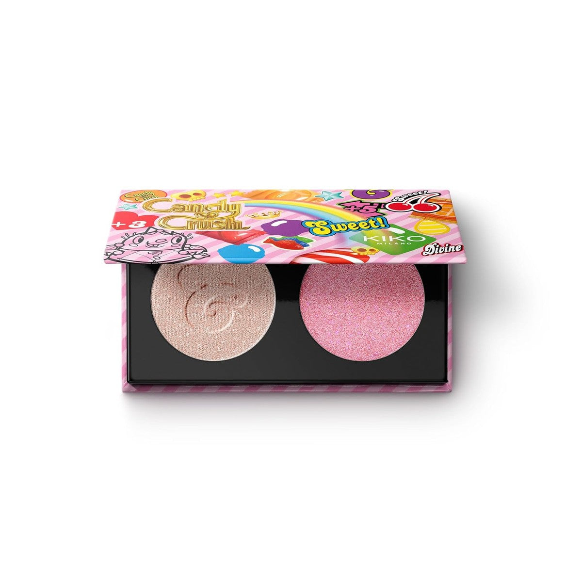 KIKO Milano Candy Crush Mega Blush & Highlighter Duo 01, gezichtspalet met rouge en highlighter – Kiko Milano