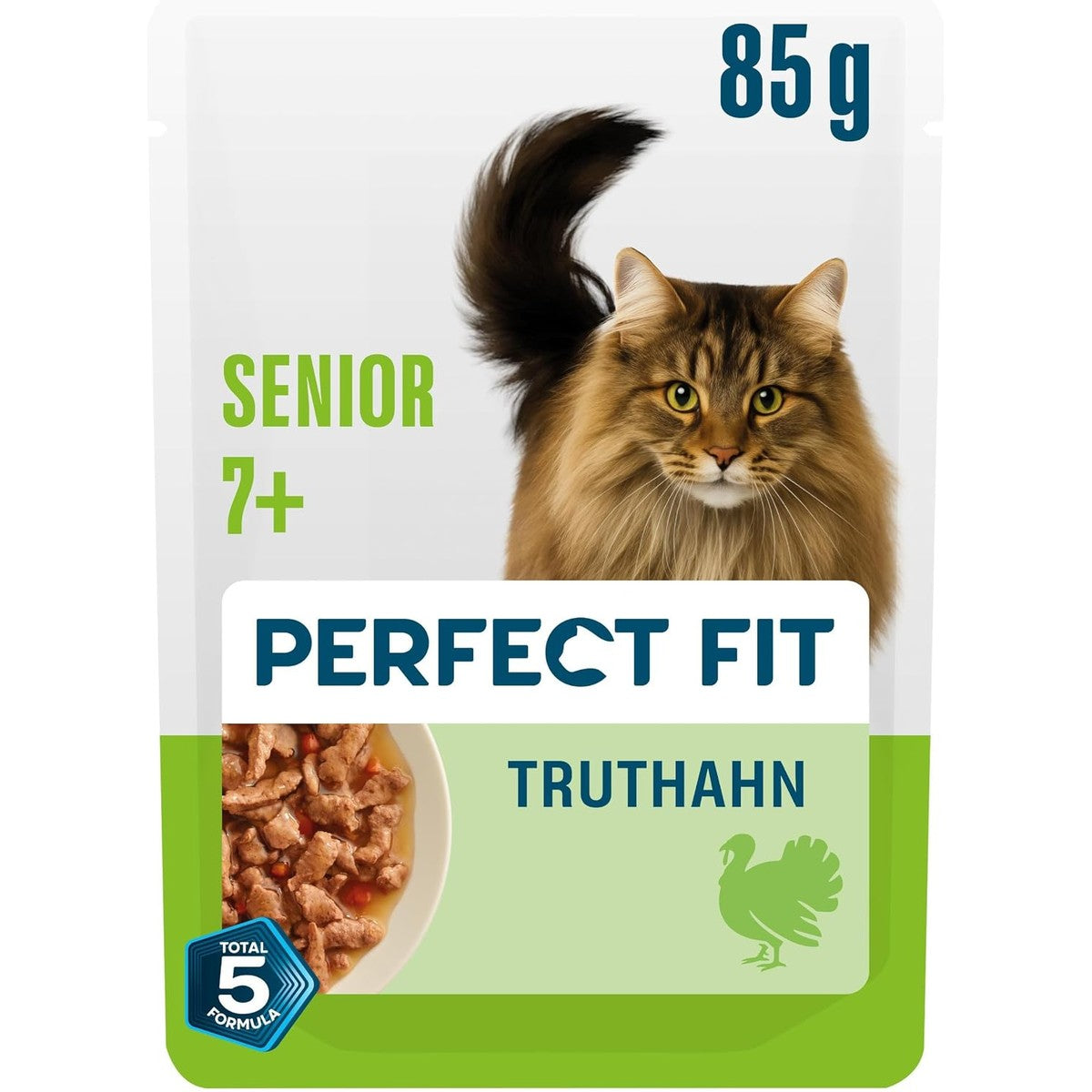 Perfect Fit Senior 7+ kattenvoer/natvoer met kalkoen & wortelen in saus, 12 portiezakken (12 x 85 g) – Mars