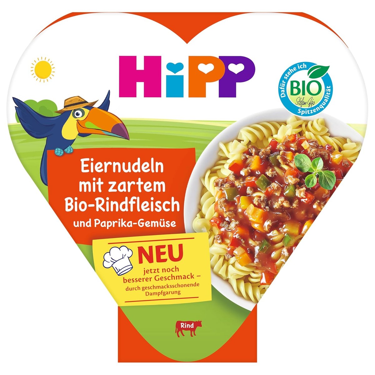 HiPP Biologische eiernoedels rundvlees paprika 6 x 250 g – HiPP