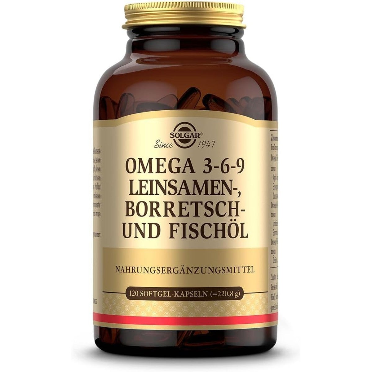 SOLGAR® Omega 3-6-9 softgelcapsules, 120 stuks, 40 dagen voorraad – SOLGAR