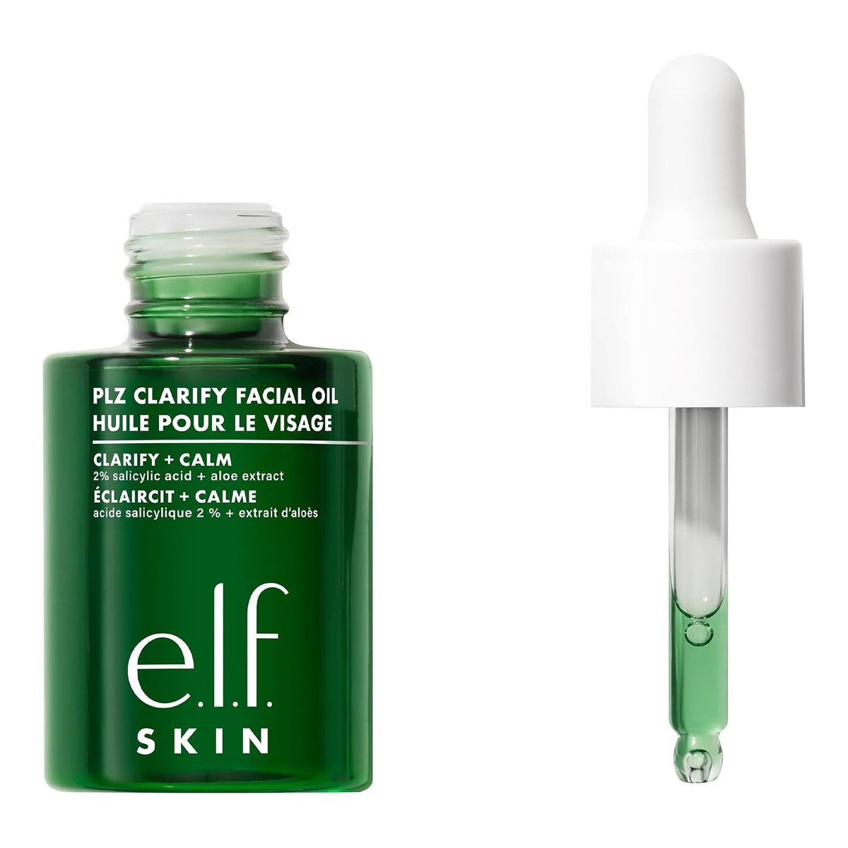 e.l.f. Skin Clarify Gezichtsolie, gezichtsolie voor de behandeling en preventie van acne, kalmeert roodheid, met salicylzuur, veganistisch en dierproefvrij, 30 ml – e.l.f.