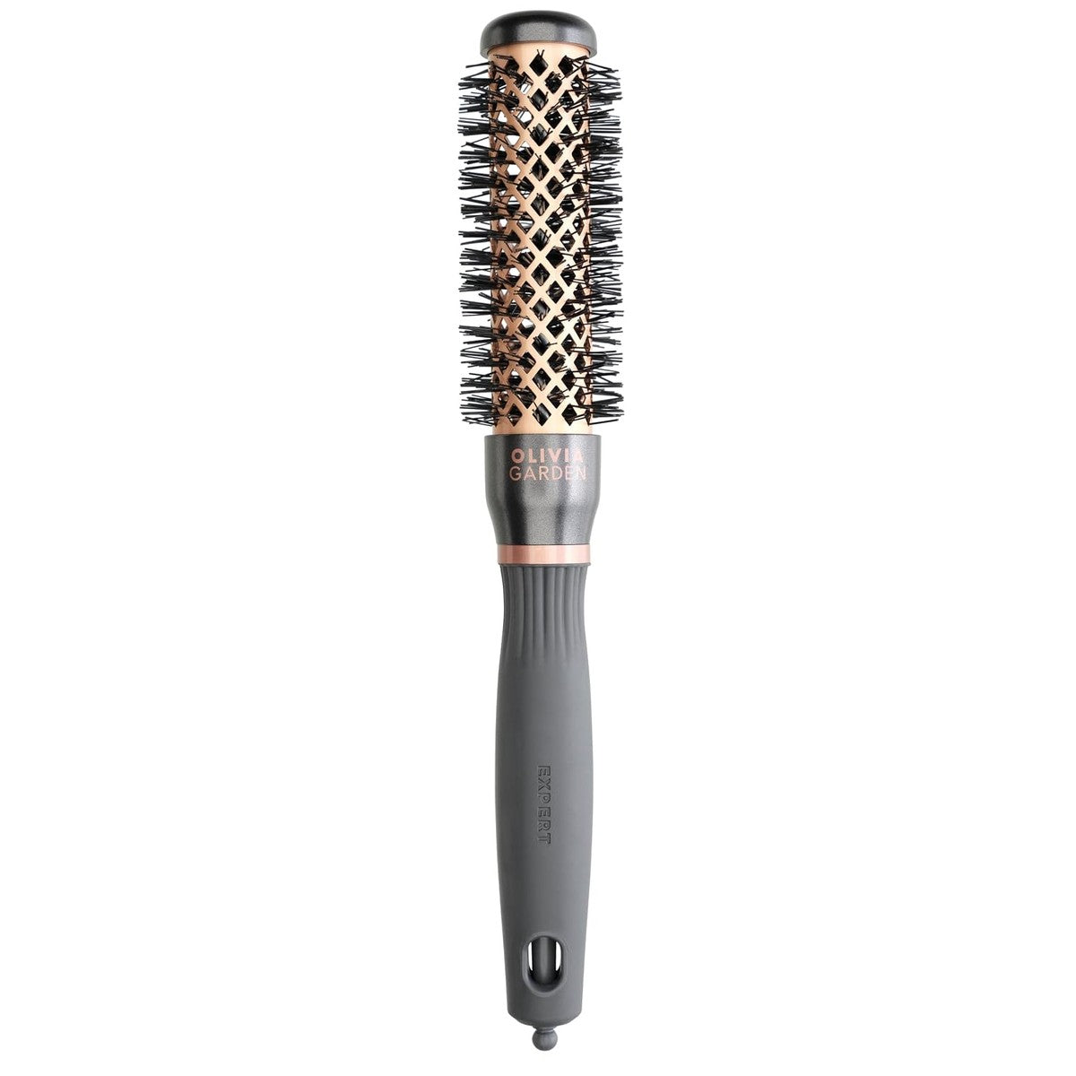 Olivia Garden Expert Blowout Heat Haarborstel, nylon, 25 mm, brons, krachtige föhn-haarborstel voor professionele verzorging en controle van dik, pluizig haar