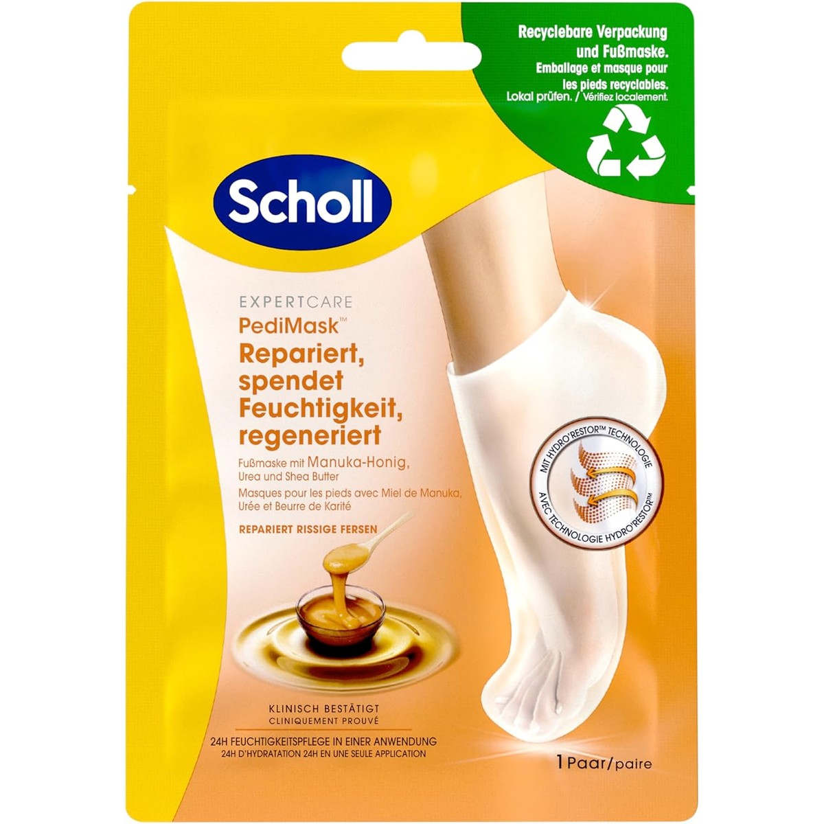 Dr. Scholl's Voetmasker Manuka-honing 1 x 2 stuks – Dr. Scholl's