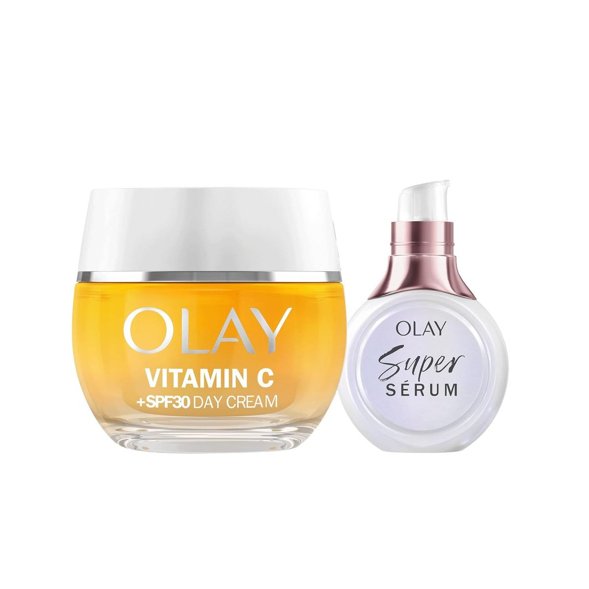 Olay Vitamine C SPF30 dagcrème 50 ml + Super Serum 14 ml, 2 stuks – Olay