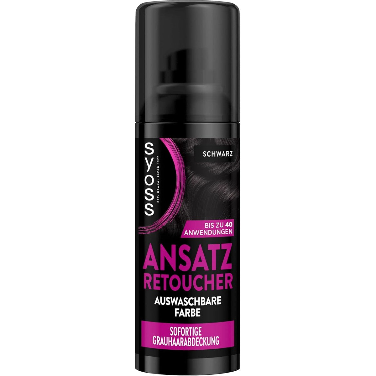 Syoss Ansatz Retoucher Kasjierspray zwart 120 ml – Syoss