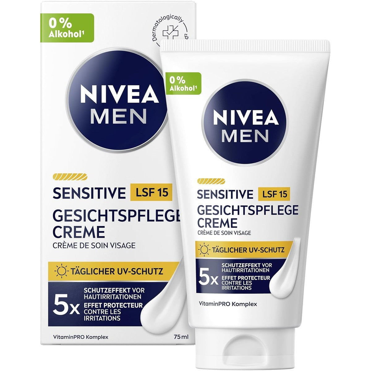 NIVEA MEN Sensitive gezichtscrème SPF 15 75 ml – NIVEA MEN