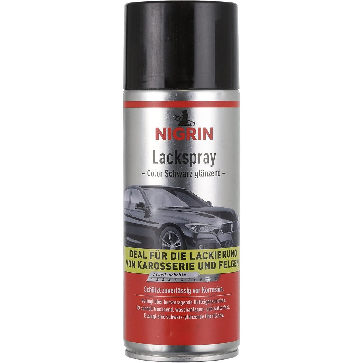Nigrin 74113 Lakspray zwart glanzend 400 ml