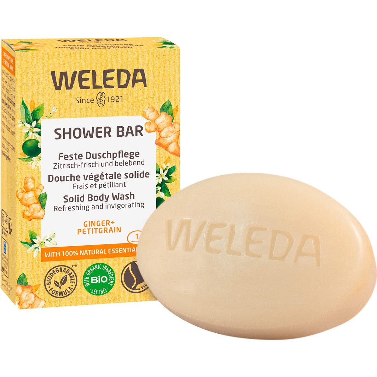 Weleda Bio Vaste Douchegel Gember & Petitgrain 75 g