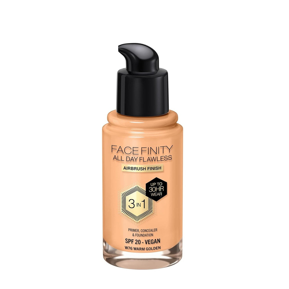 Max Factor Facefinity 3-in-1 All Day Flawless Liquid Foundation SPF 20-76 Warm Gold 30ml – Max Factor
