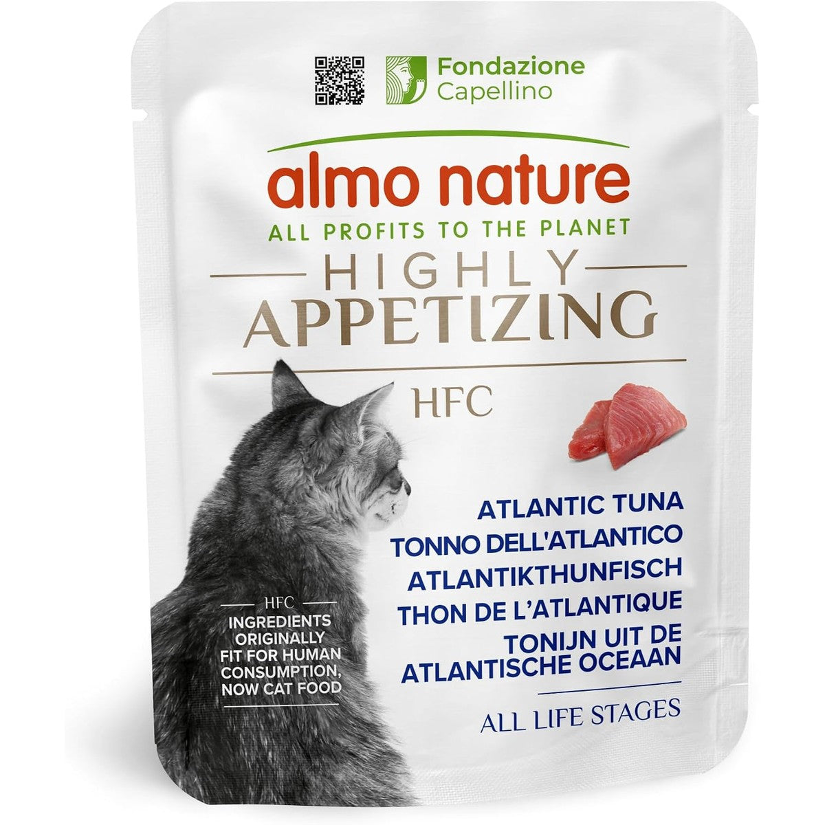 Almo Nature HFC Highly Appetizing - Atlantische Tonijn - Humaan Grade, Monoproteïne, Glutenvrij - 50g, 24 Pack – almo nature