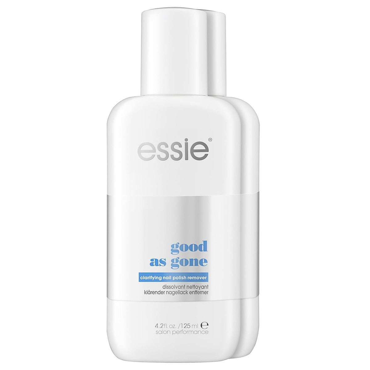 essie Klarende nagellakverwijderaar good as gone dubbelpak, reiniging en whitening, 2 x 125 ml – essie