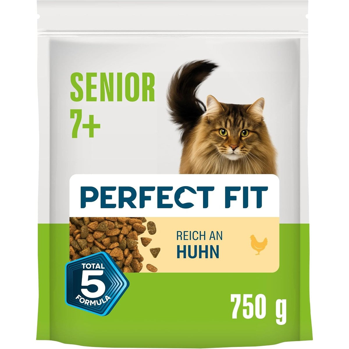 PERFECT FIT Senior droogvoer voor oudere katten vanaf 7 jaar, kip, 750 g (6 zakjes) – Perfect Fit