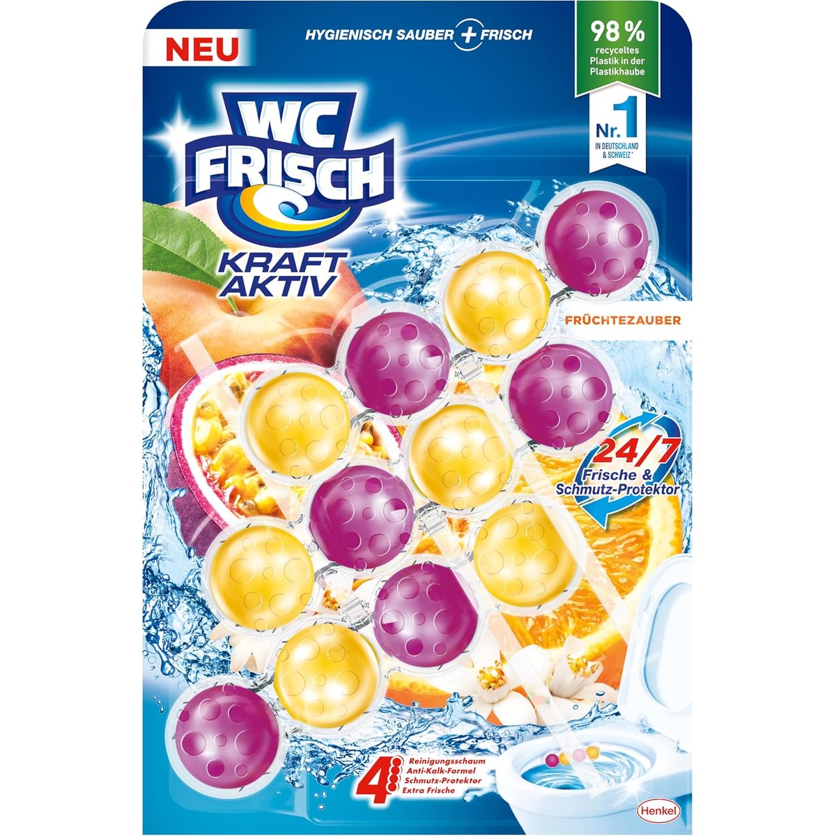 WC-Frisch Kraft Aktiv Geurspoeler Vruchtenmagie 150 g – WC-Frisch