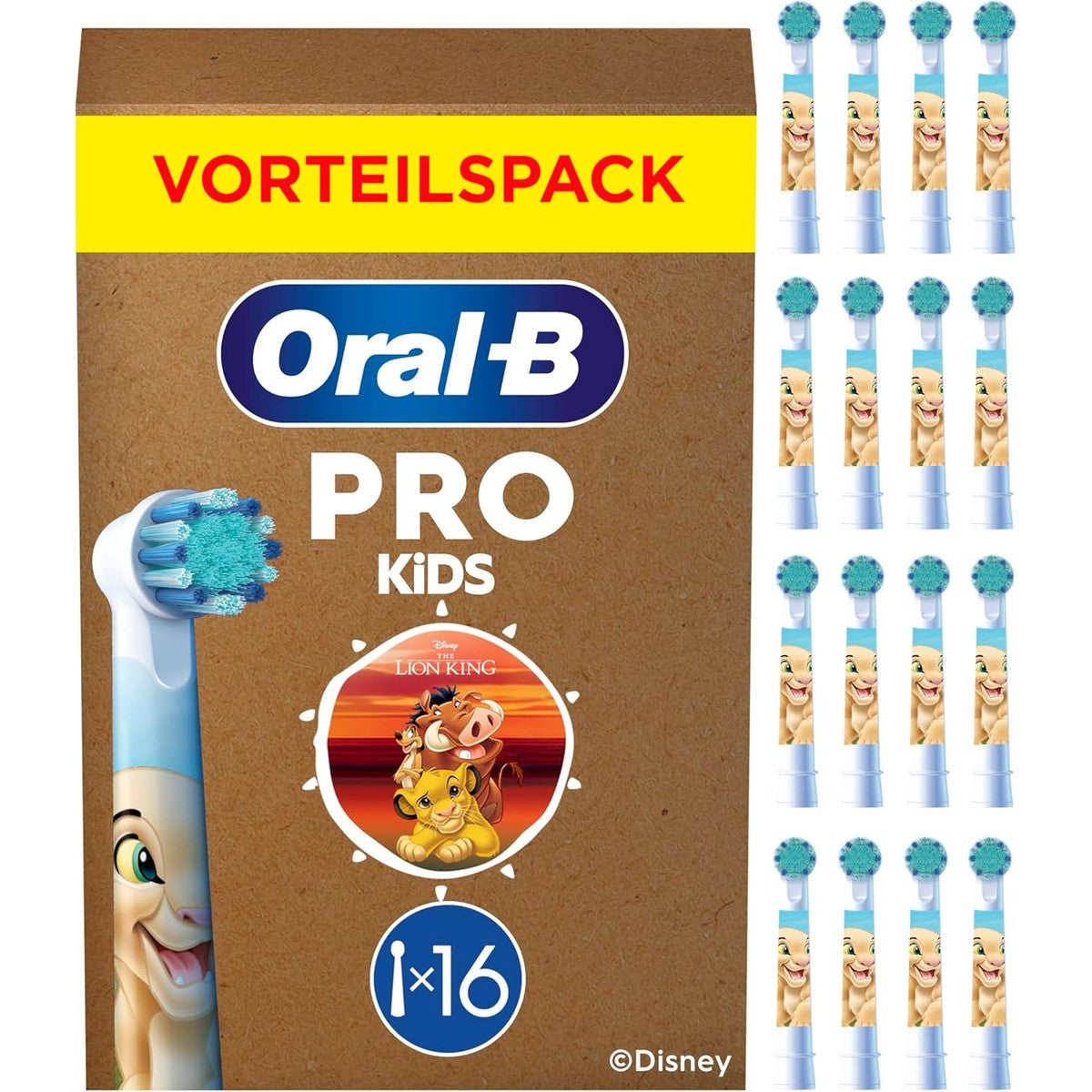 Oral-B Pro Kids 3+ Disney Leeuwenkoning opzetborstels 16 stuks – Oral-B
