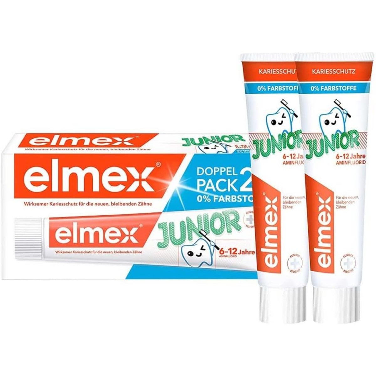 ELMEX Junior Tandpasta 6-12 jaar 2 x 75 ml – ELMEX