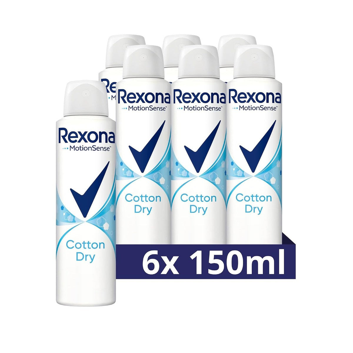 Rexona Women Cotton Dry Anti Transpirant Spray 6 x 150 ml – Rexona