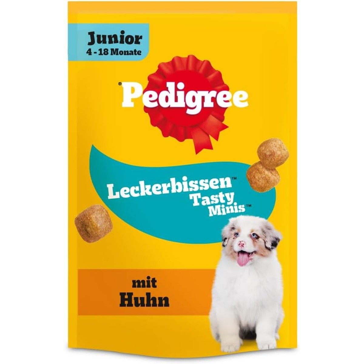 PEDIGREE Snacks Tasty Minis Junior vershoudzak met kip, 6 x 125 g – Pedigree