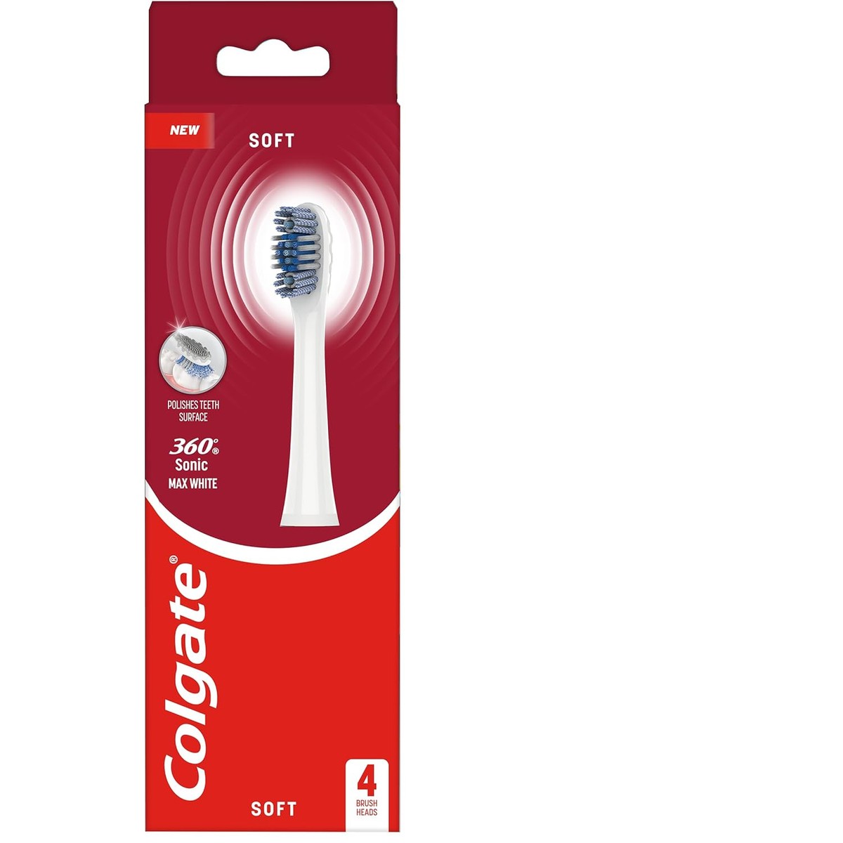 Colgate 360 Sonic Max Vervangborstels Wit – Colgate