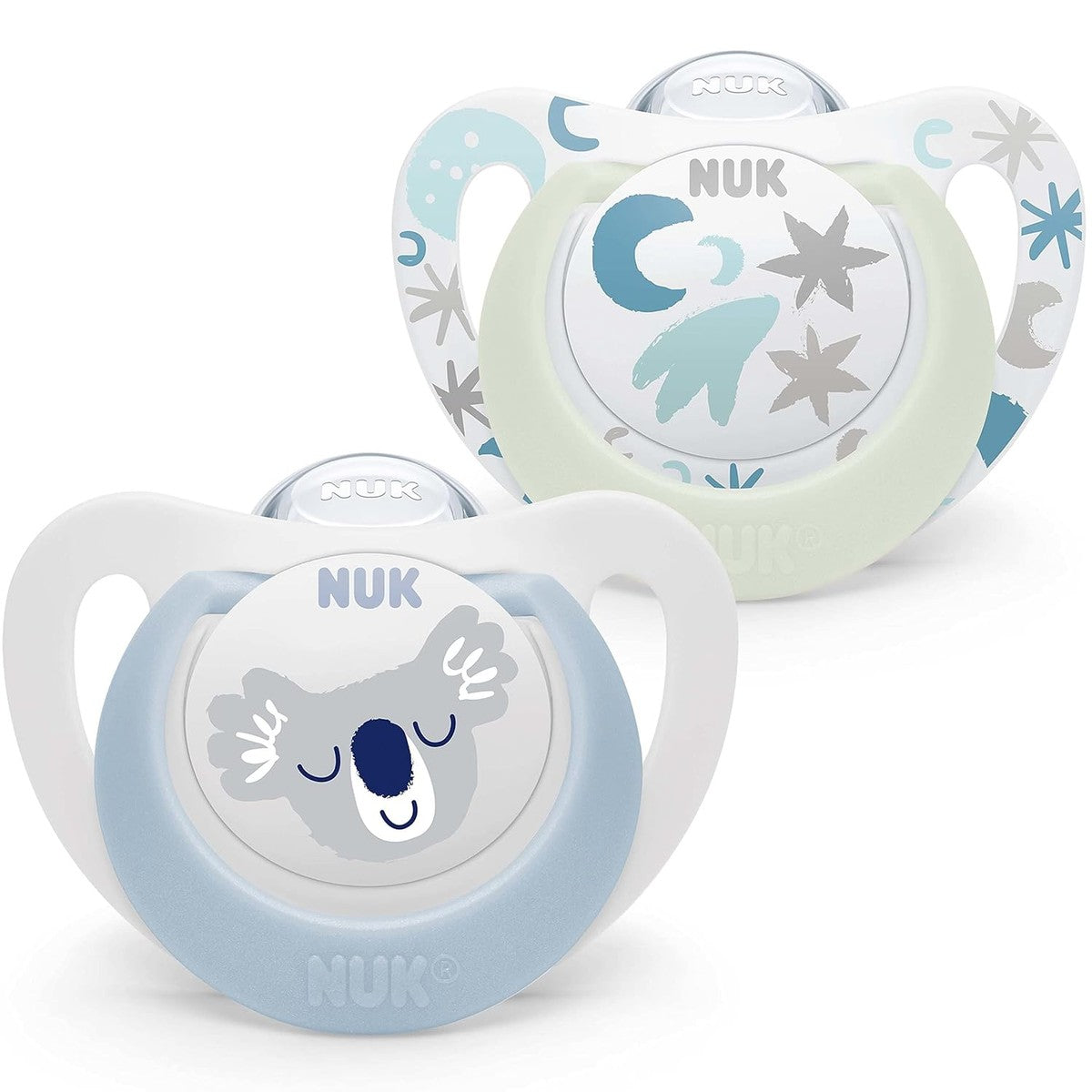NUK Star Baby Day & Night fopspeen Siliconen Blue Koala 2-delig – NUK
