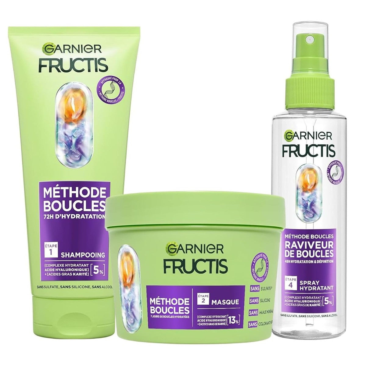 Garnier Methode Krullen 200 ml + 370 ml + 150 ml – Garnier
