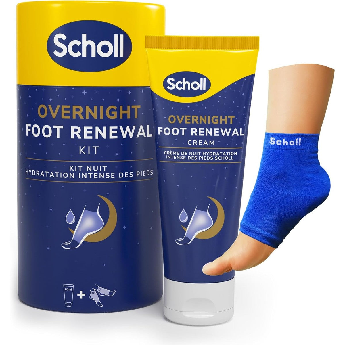 Dr. Scholl's Overnight voetverzorgingsset 60 ml + 1 paar – Dr. Scholl's