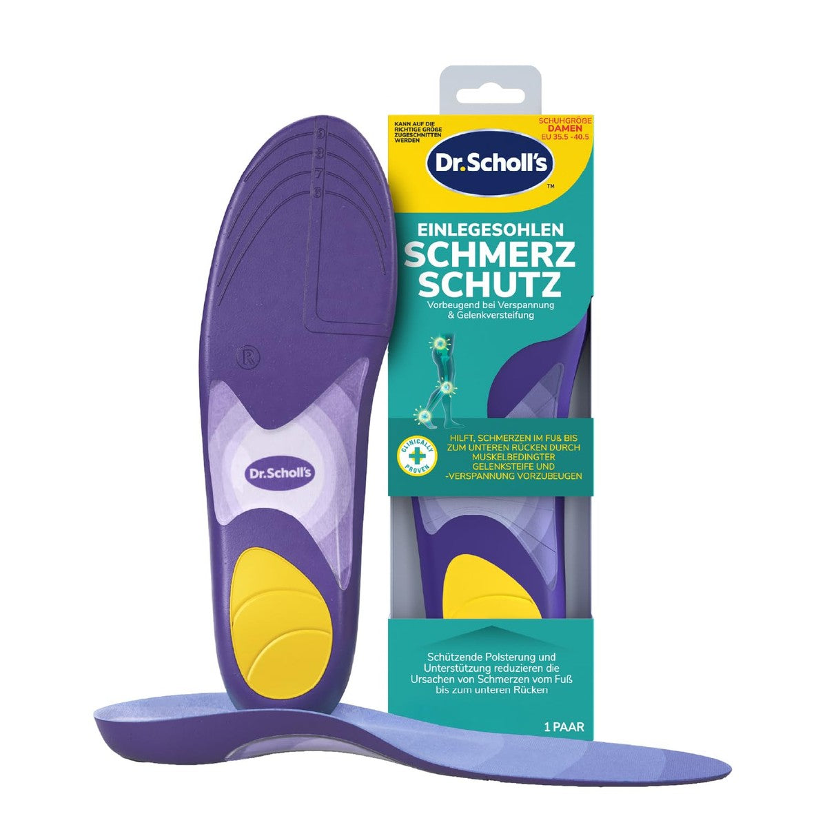 Dr. Scholl's Tri-Protect inlegzolen dames maat 35,5-40,5 1 paar – Dr. Scholl's