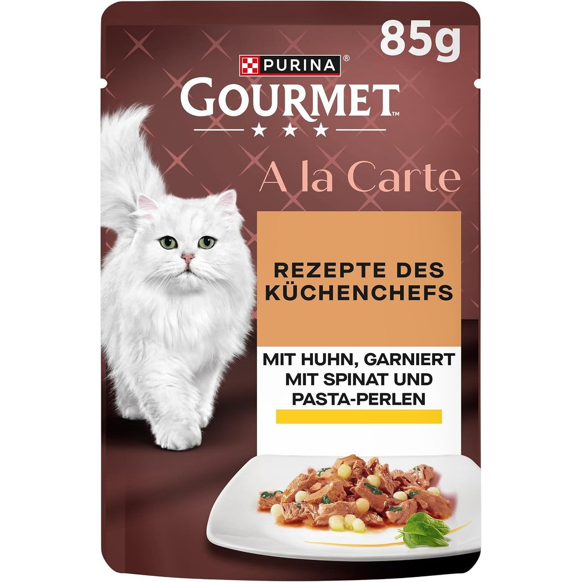 GOURMET A la Carte, met kip, spinazie en pastakralen, 26 x 85 g | Kattenvoer nat – Gourmet