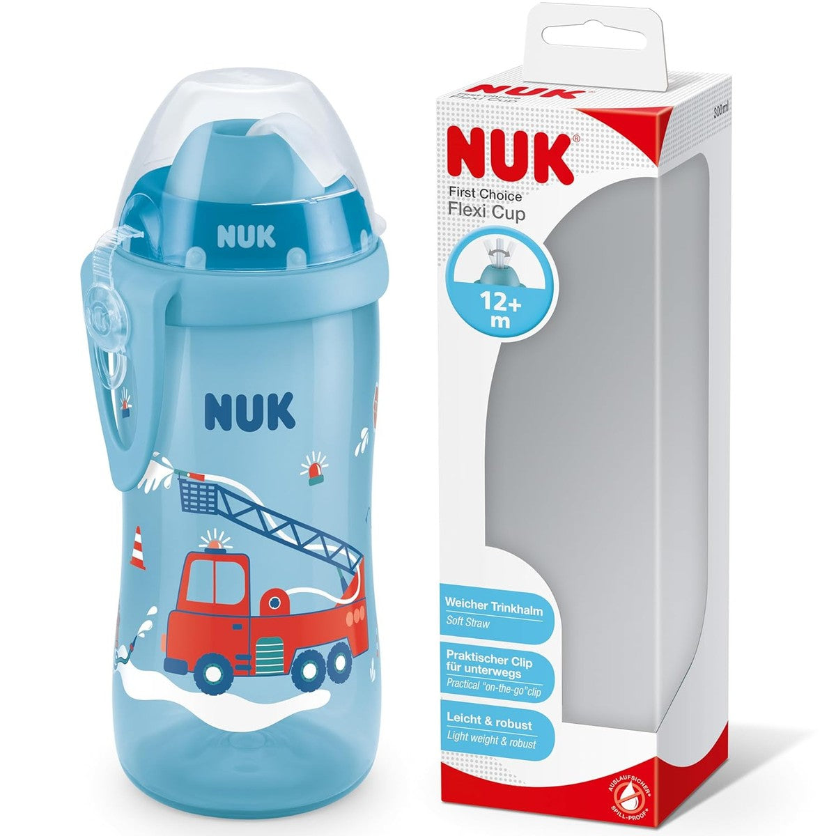 NUK Flexi Cup drinkbeker voor peuters 12+ maanden 300 ml blauw – NUK