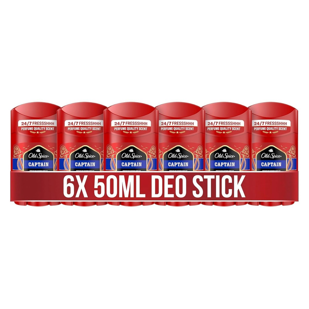 Old Spice Captain Deostick voor mannen 6 x 50 ml – Old Spice