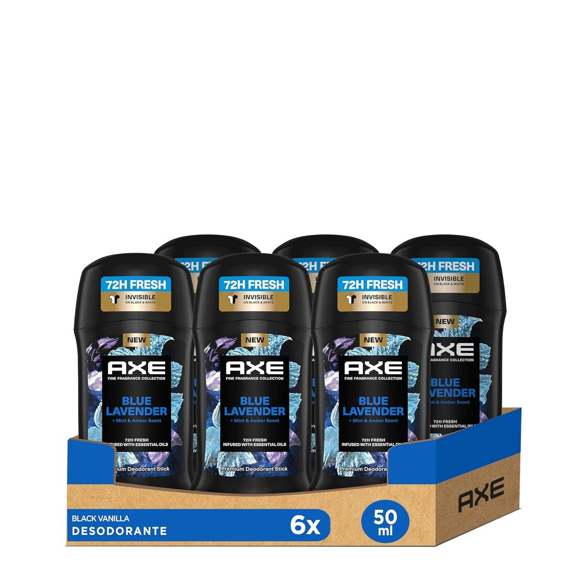 Axe 6 x Deodorant Stick Blue Lavender 50 ml – Axe