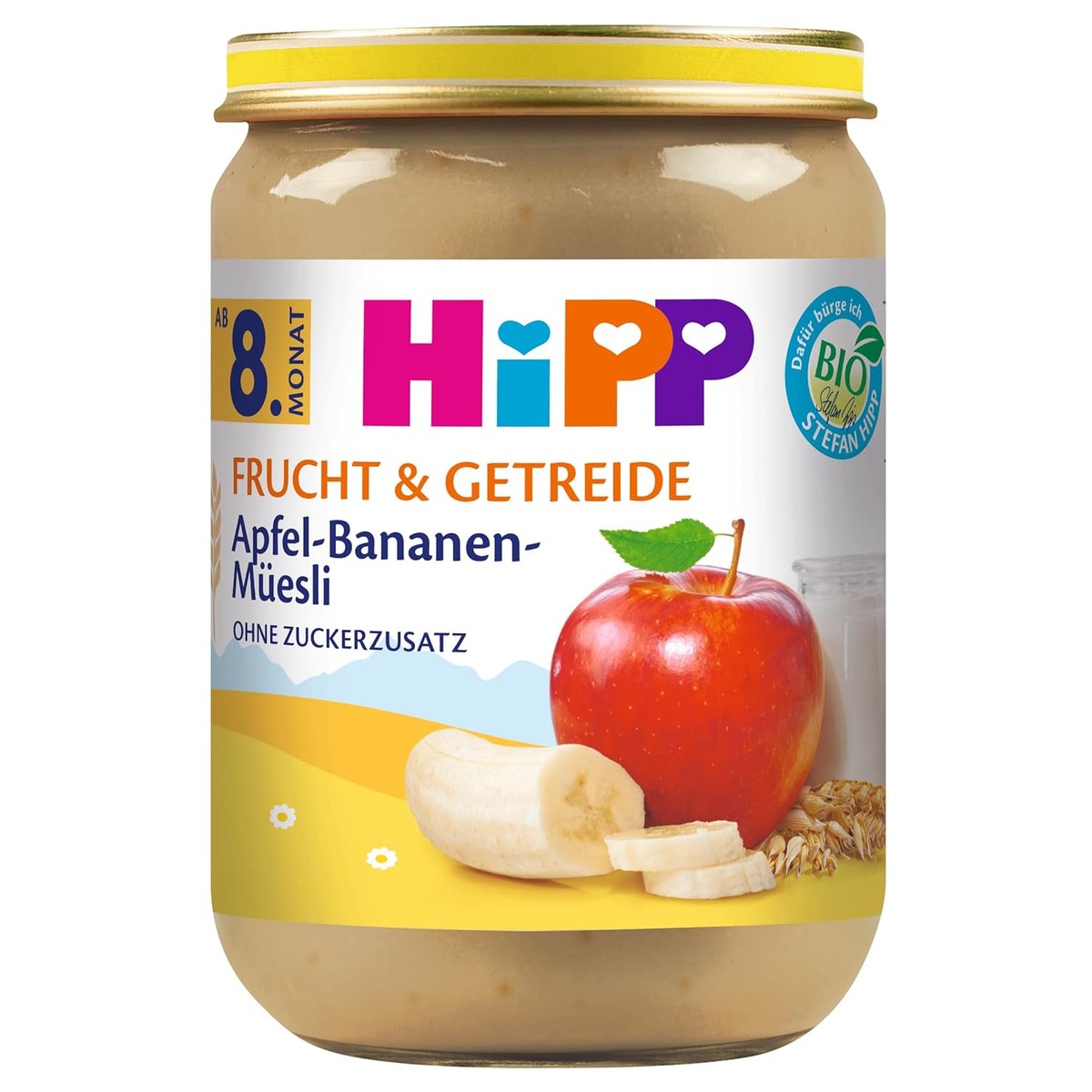 HiPP Biologische vruchten & granen appel-bananen-muesli 6 x 190 g – HiPP