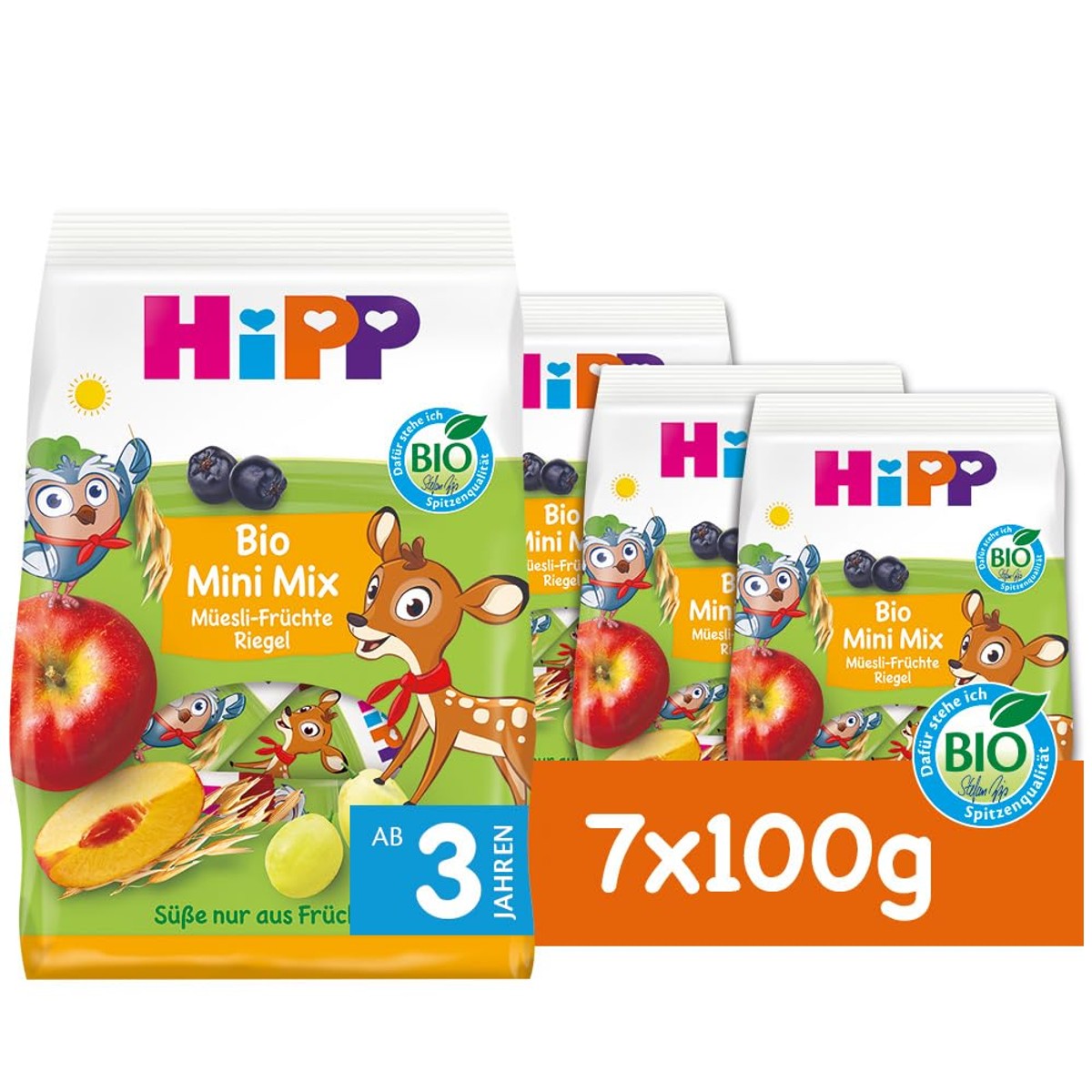 HiPP Bio Mini Mix Muesli-fruitrepen 10 stuks – HiPP