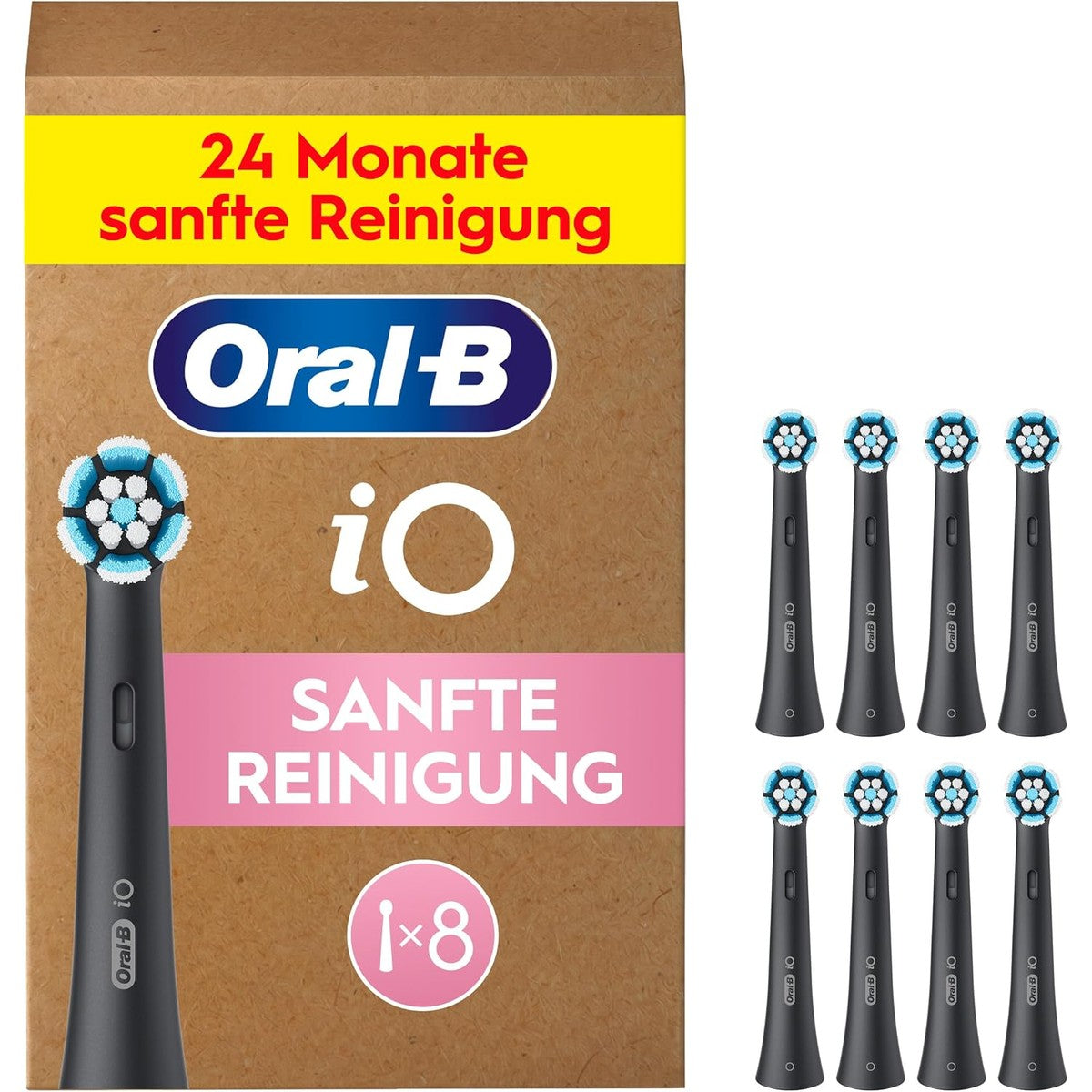 Oral-B iO opzetborstels Zachte Reiniging zwart 8 stuks – Oral-B