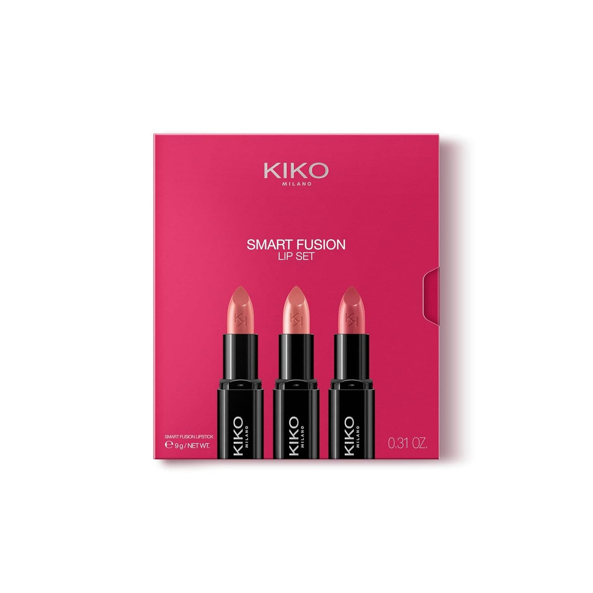 KIKO Milano Smart Fusion Lip Set 03, lippenset met 3 lippenstiften met glanzende afwerking – Kiko Milano