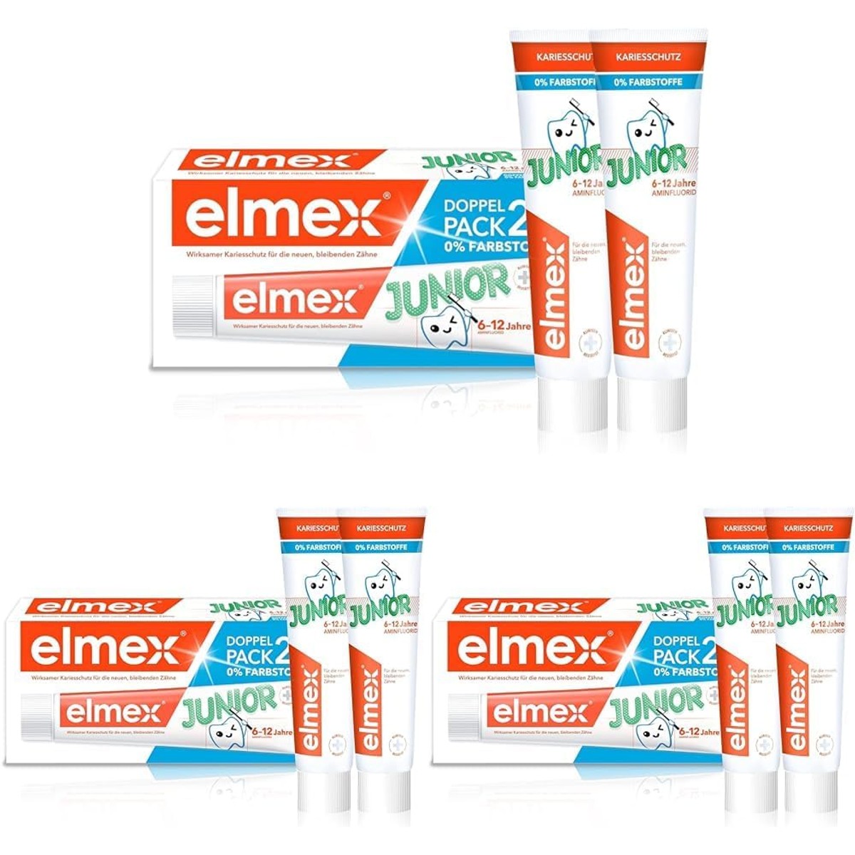 ELMEX Junior Tandpasta 6-12 jaar 2 x 75 ml – ELMEX