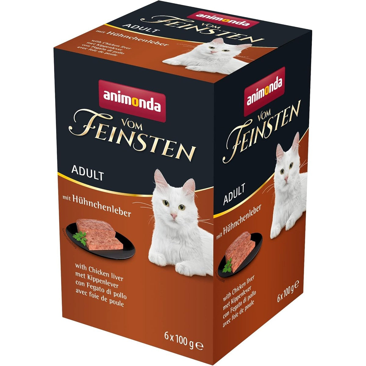 animonda Vom Feinsten natvoer kattenvoer kippenlever 6 x 100 g