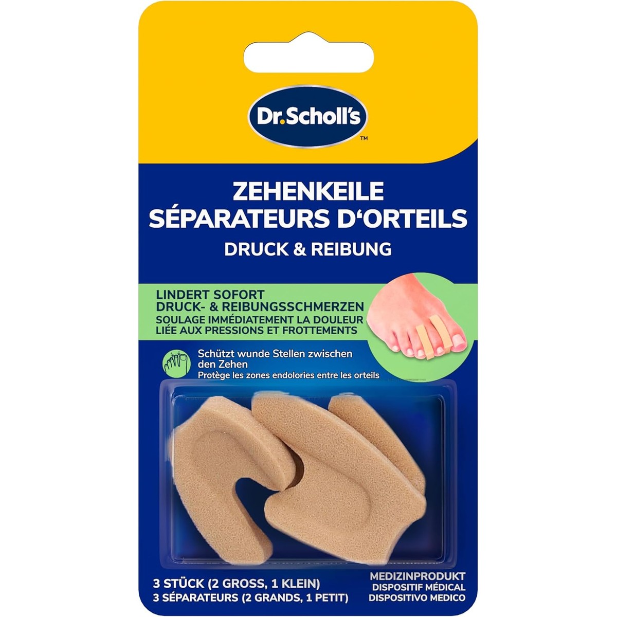 Dr. Scholl's Teenwiggen schuimrubber 3 stuks