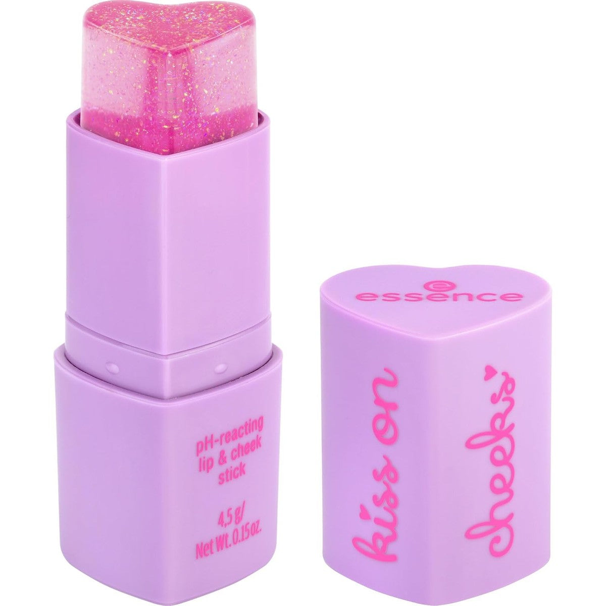 essence kiss on cheeks pH-reacting lip & cheek stick, lippenstift, nr. 01, roze, kleuraanpassend, natuurlijk, veganistisch, zonder parabenen, zonder microplasticdeeltjes, nanodeeltjes vrij, per stuk – Essence Cosmetics