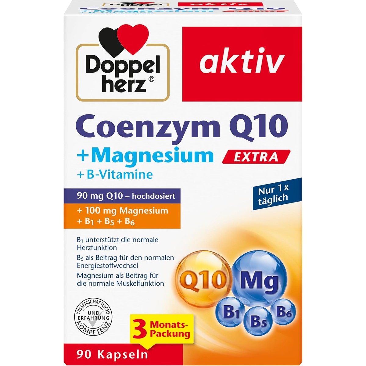 Doppelherz Coenzym Q10 + Magnesium EXTRA + B-Vitamine – Doppelherz
