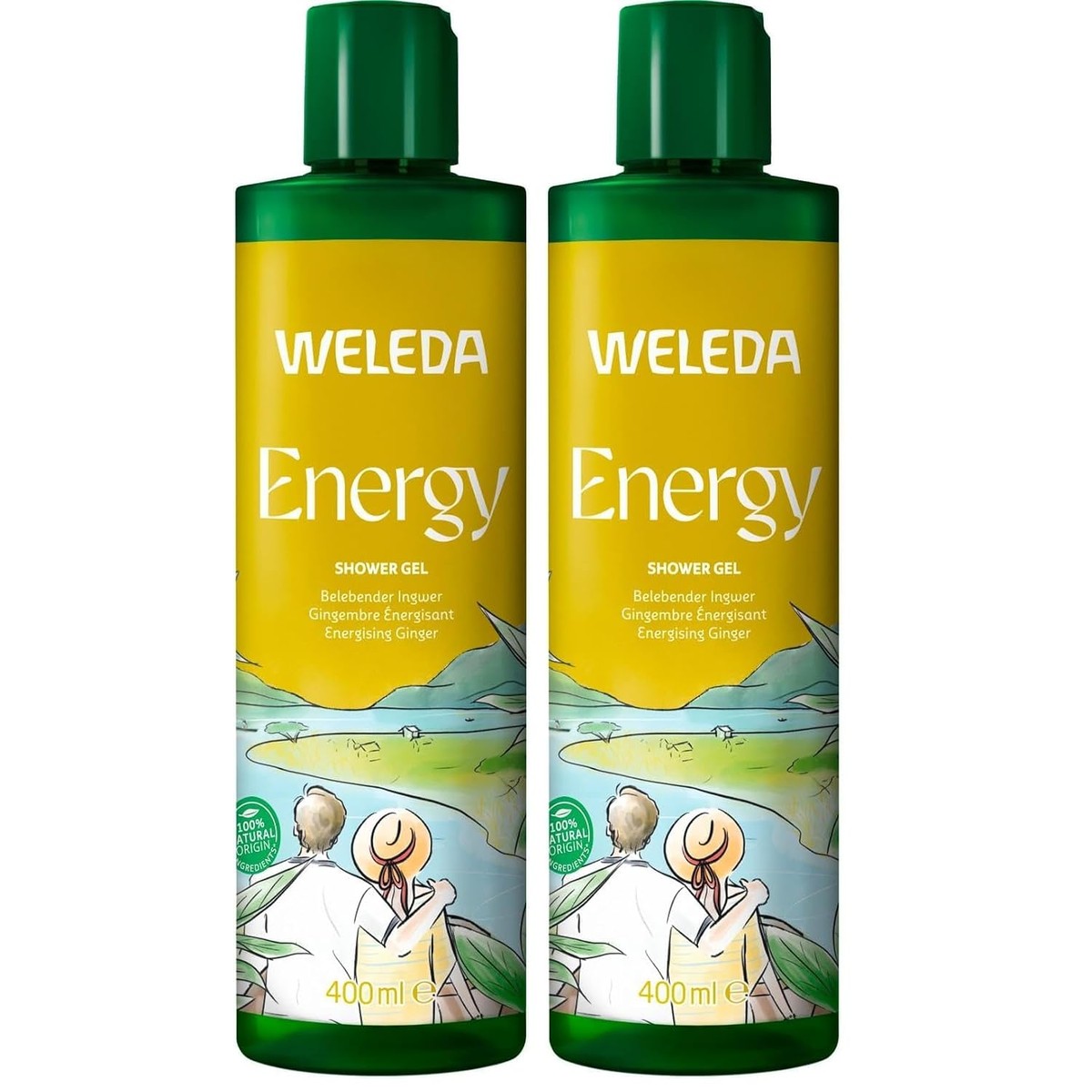 Weleda Bio Energy XL Douchegel met Gember-Cederhoutgeur 2 x 400 ml