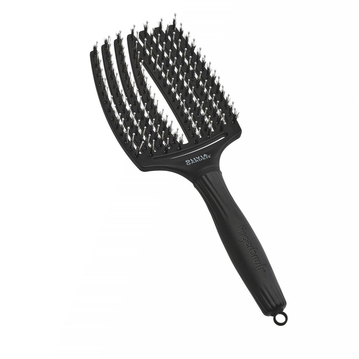 Olivia Garden Fingerbrush Care Iconic – Medium – pastelroze – ontwarrende haarborstel met wildzwijnen en nylon borstelharen voor ultieme glans en gladde styling