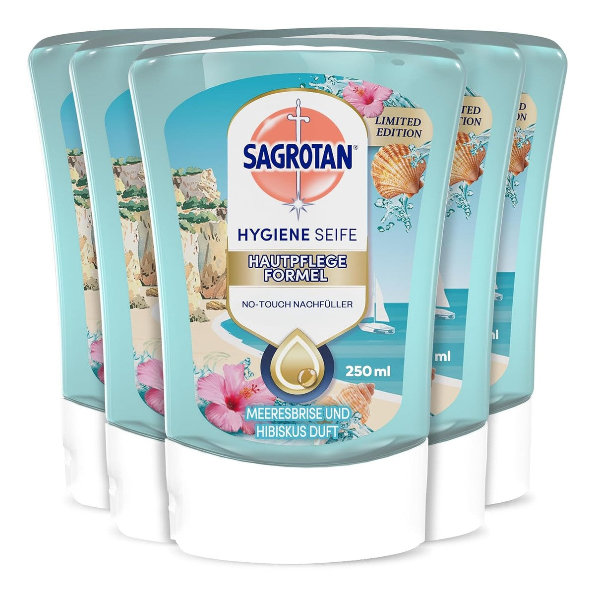 Sagrotan No-Touch Handzeep Navulling Sardinia Dreams Limited Edition 5 x 250 ml – Sagrotan