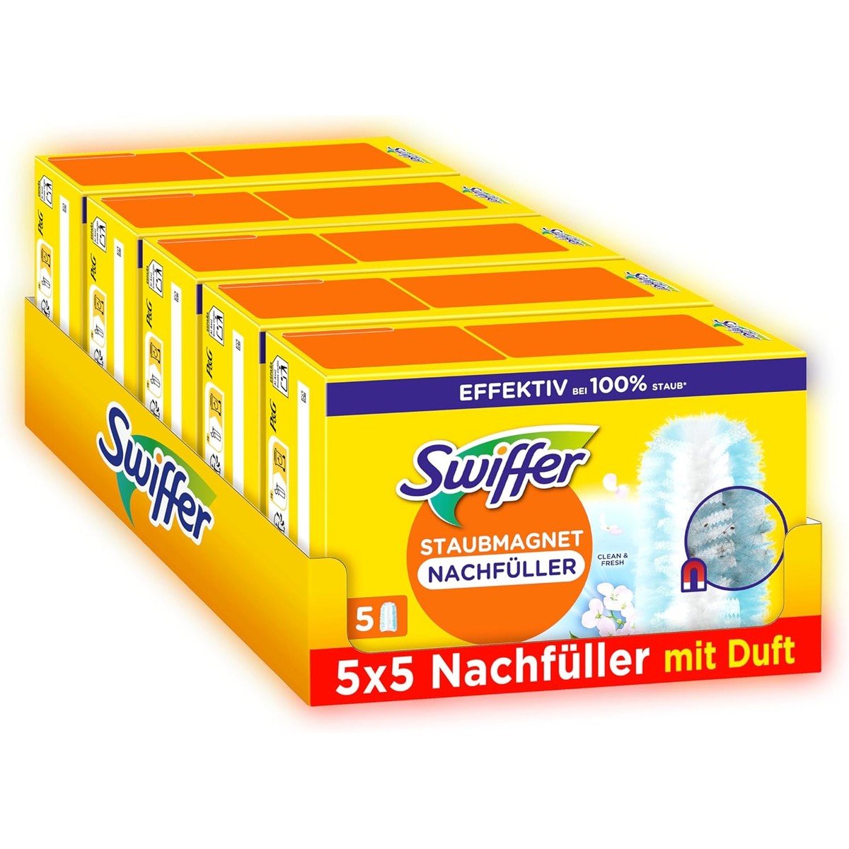 Swiffer Stofmagneet navulverpakking 25 doeken (5 x 5) – Swiffer