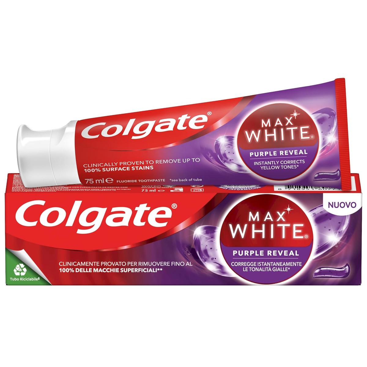 Colgate Max White Purple Reveal Tandpasta 12 x 75 ml – Colgate