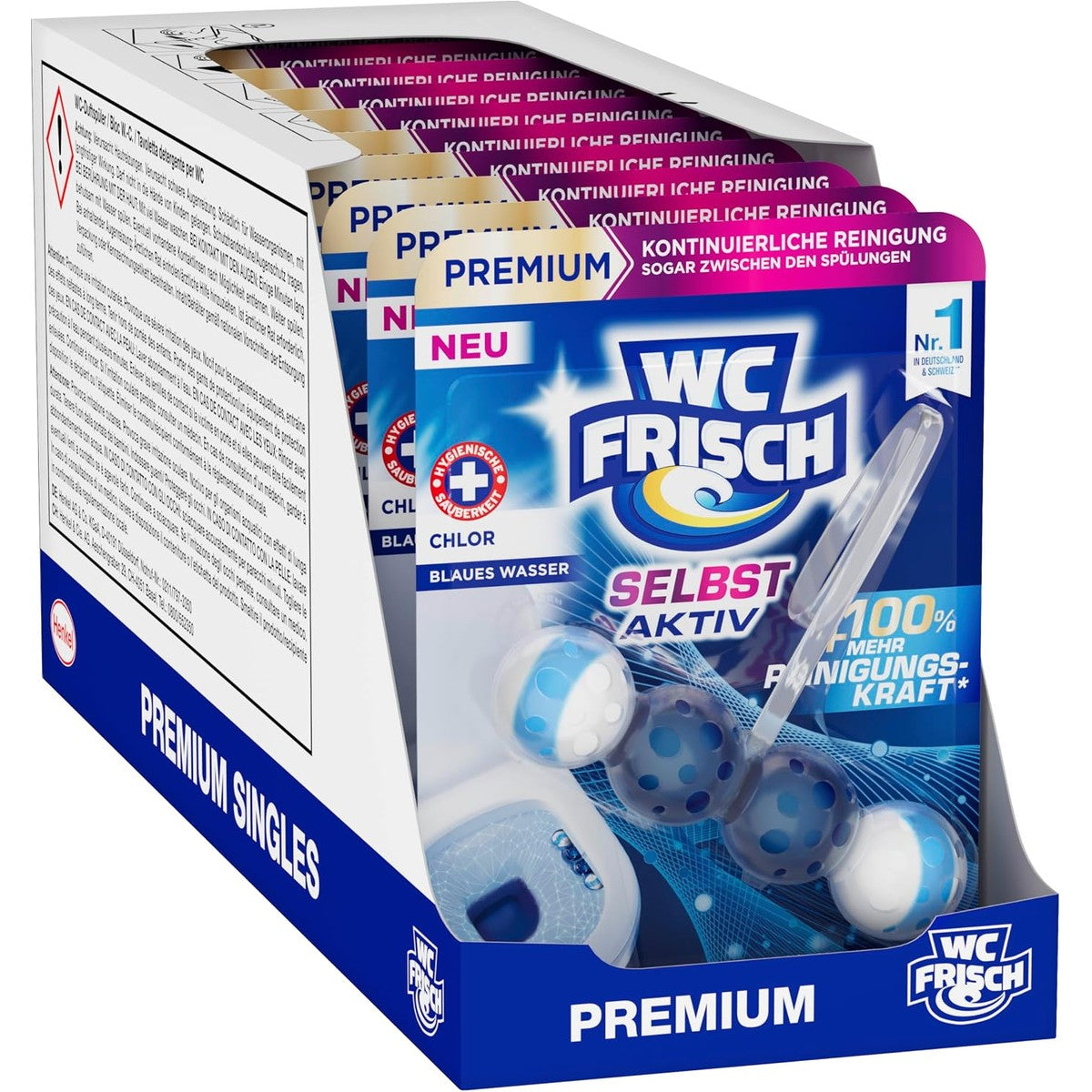 WC-Frisch Zelf actief chloor blauwe spoeler 10x50 g – WC-Frisch